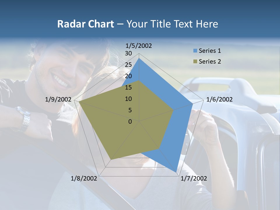 Outside Car  PowerPoint Template