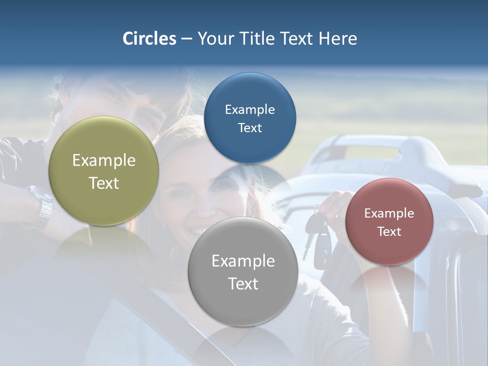 Outside Car  PowerPoint Template