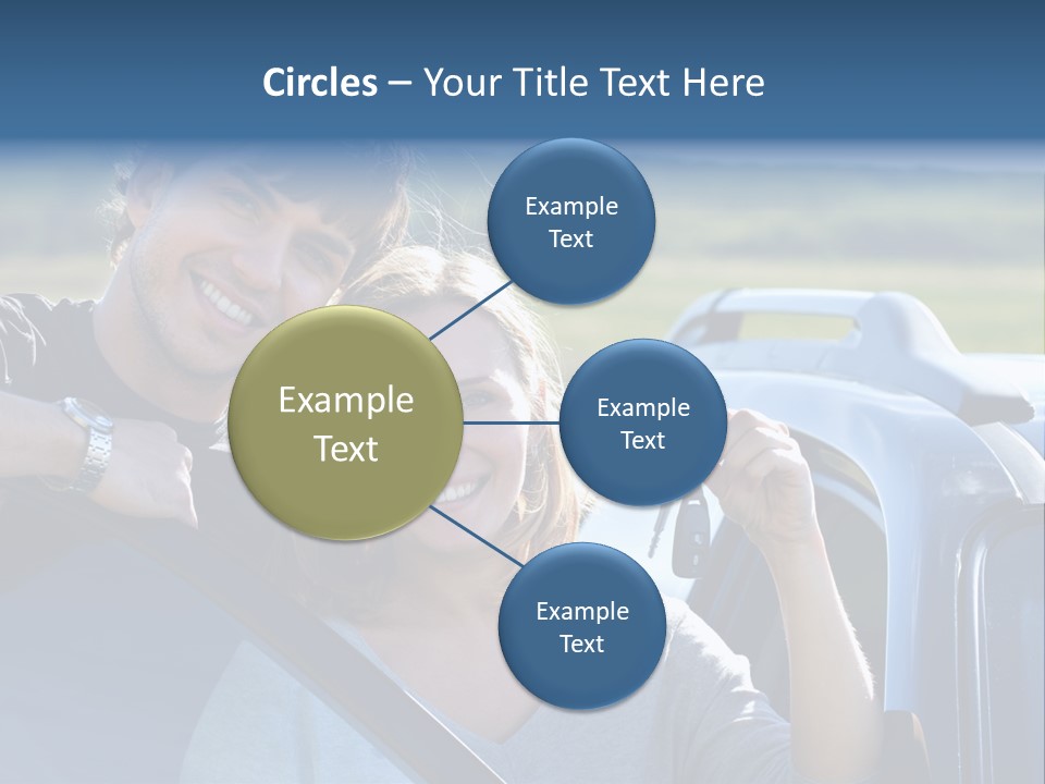 Outside Car  PowerPoint Template