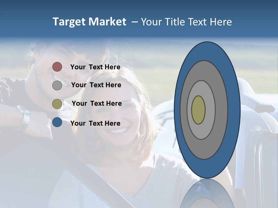 Outside Car  PowerPoint Template