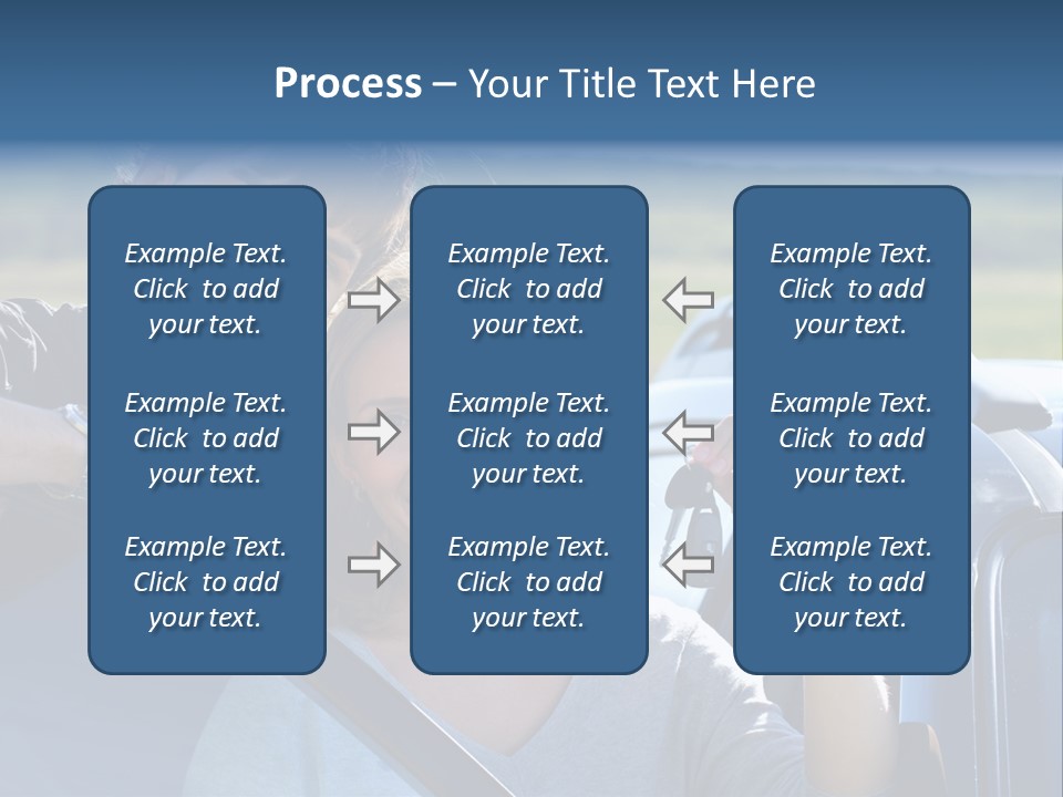 Outside Car  PowerPoint Template