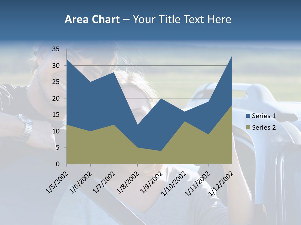 Outside Car  PowerPoint Template