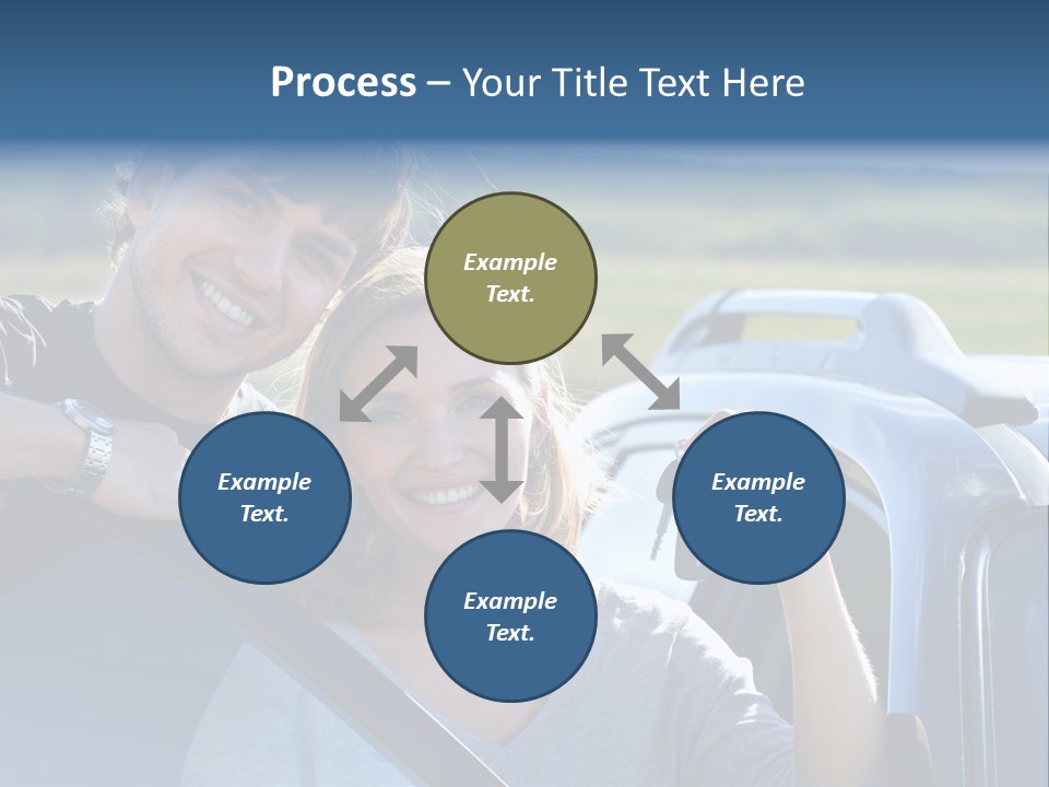 Outside Car  PowerPoint Template