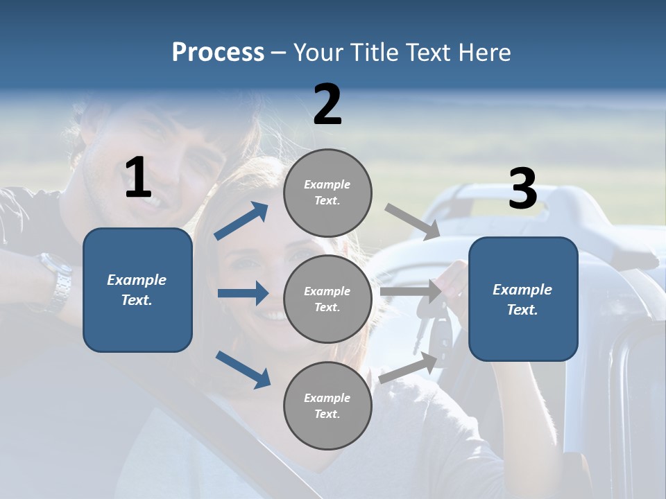 Outside Car  PowerPoint Template