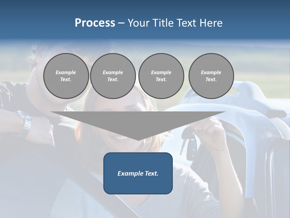 Outside Car  PowerPoint Template