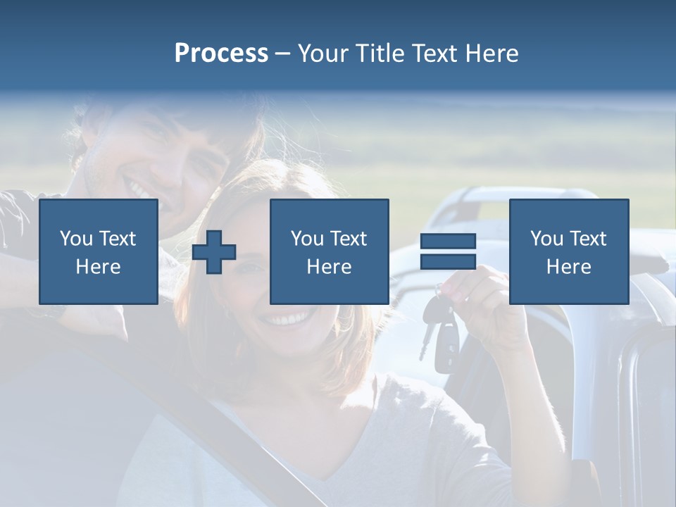 Outside Car  PowerPoint Template
