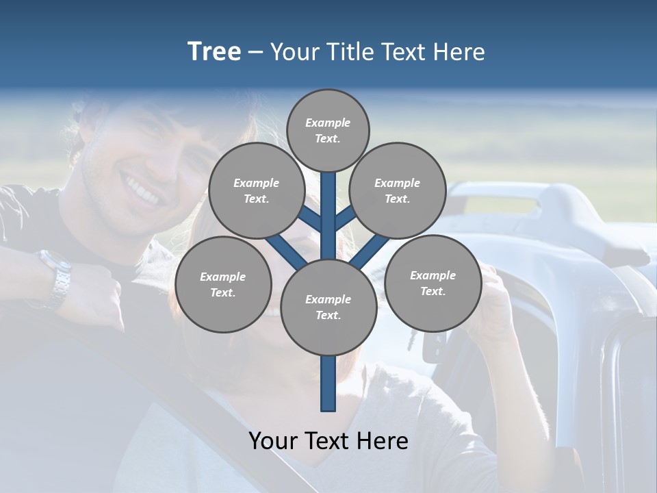 Outside Car  PowerPoint Template