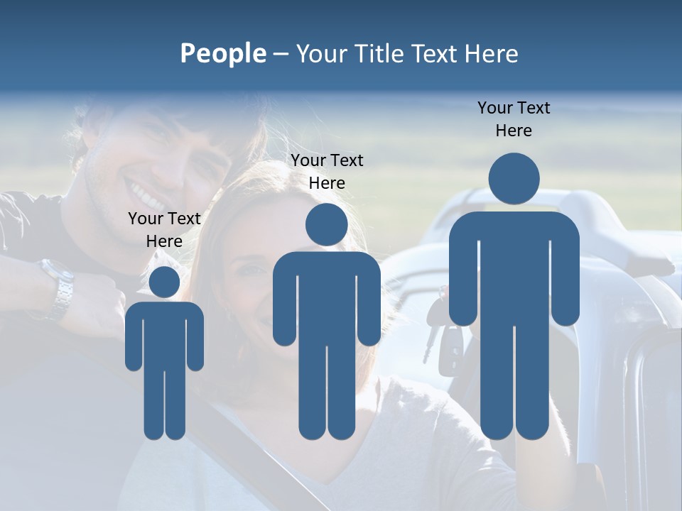 Outside Car  PowerPoint Template