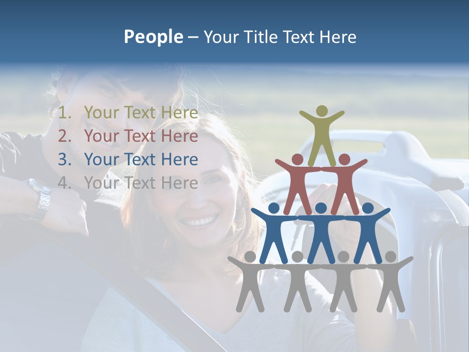 Outside Car  PowerPoint Template