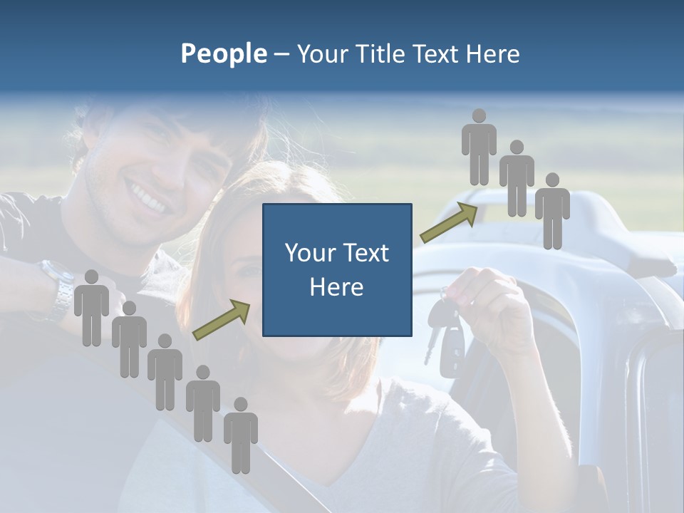 Outside Car  PowerPoint Template