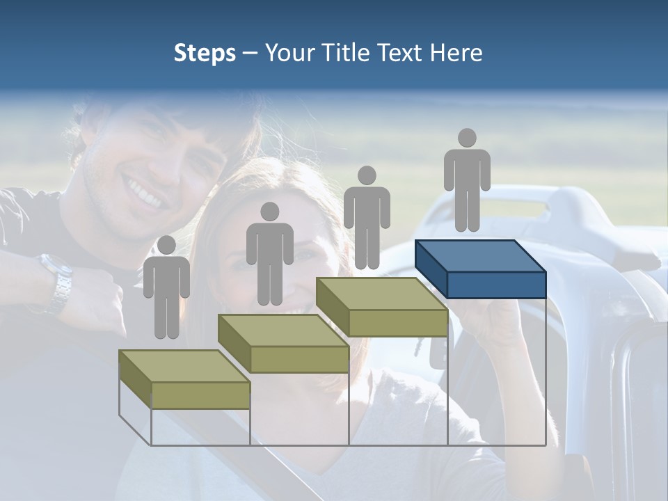 Outside Car  PowerPoint Template