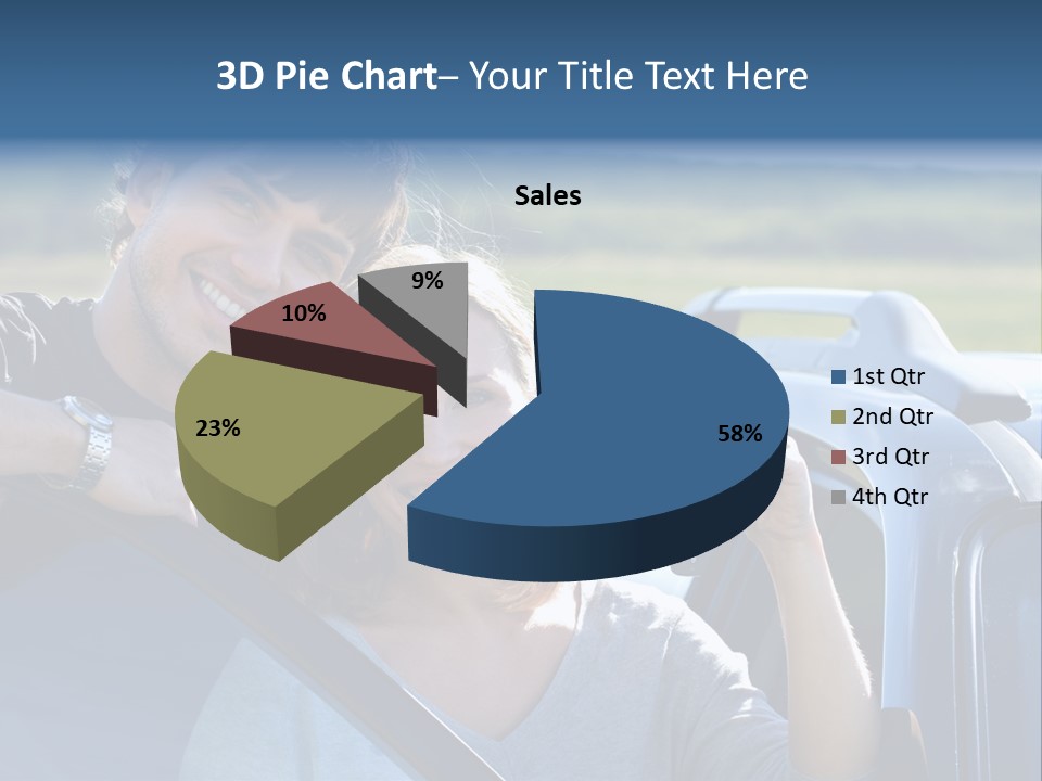 Outside Car  PowerPoint Template