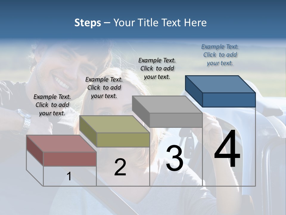 Outside Car  PowerPoint Template