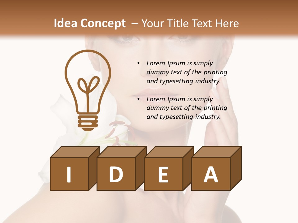 Relaxation Skin Woman PowerPoint Template