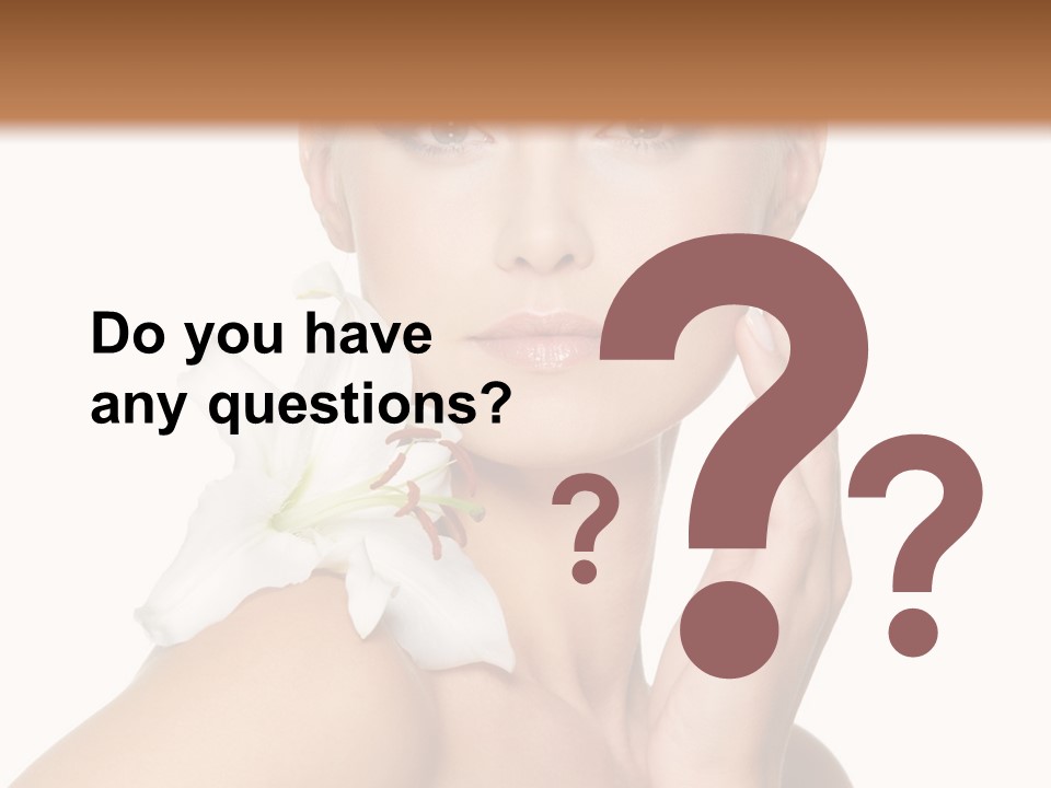 Relaxation Skin Woman PowerPoint Template