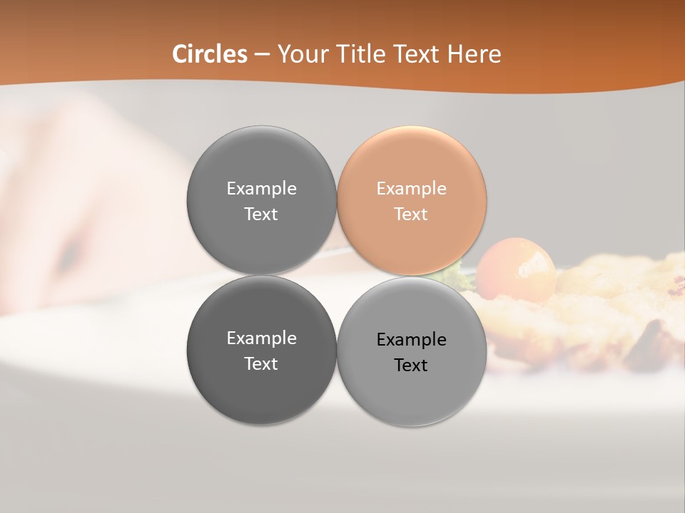 A Plate Of Food On A Table With A Woman In The Background PowerPoint Template