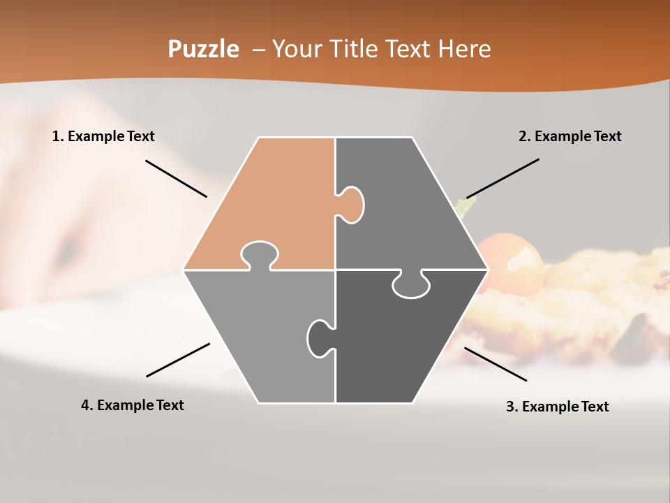 A Plate Of Food On A Table With A Woman In The Background PowerPoint Template