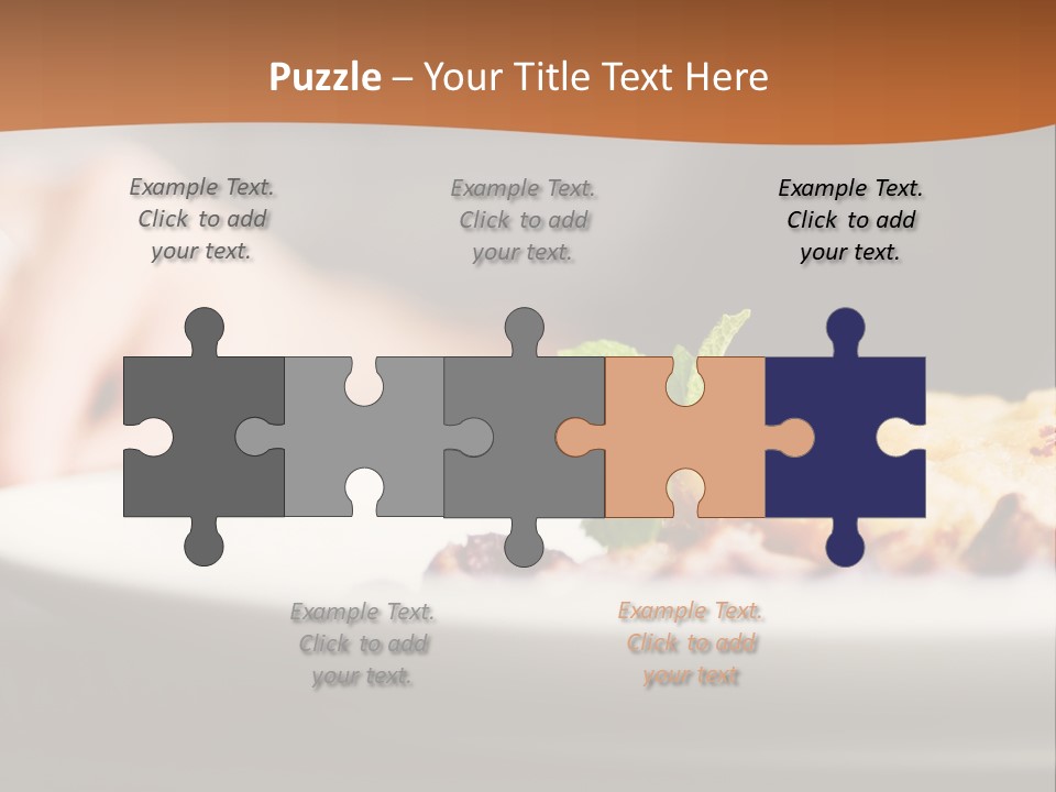 A Plate Of Food On A Table With A Woman In The Background PowerPoint Template