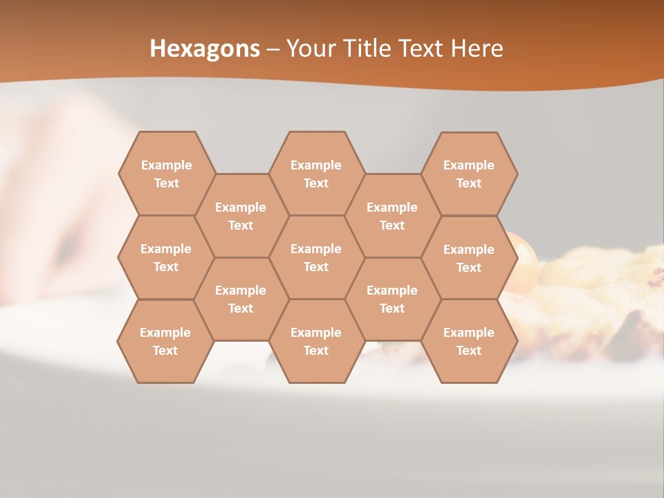 A Plate Of Food On A Table With A Woman In The Background PowerPoint Template