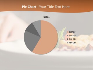 A Plate Of Food On A Table With A Woman In The Background PowerPoint Template