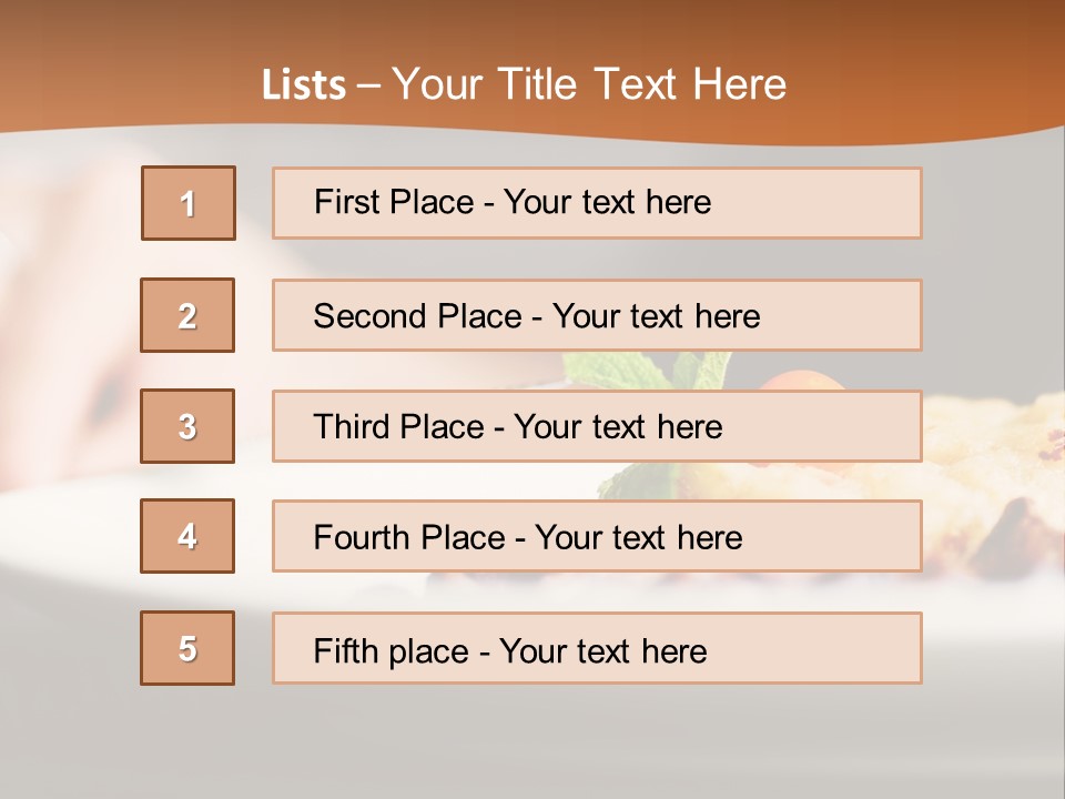 A Plate Of Food On A Table With A Woman In The Background PowerPoint Template