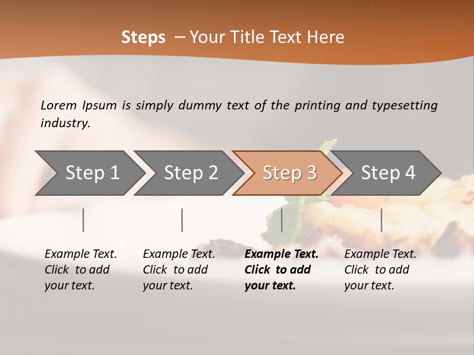 A Plate Of Food On A Table With A Woman In The Background PowerPoint Template