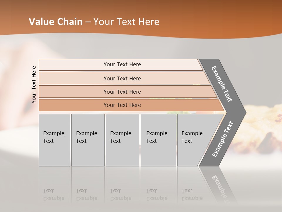 A Plate Of Food On A Table With A Woman In The Background PowerPoint Template