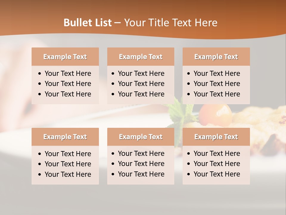 A Plate Of Food On A Table With A Woman In The Background PowerPoint Template