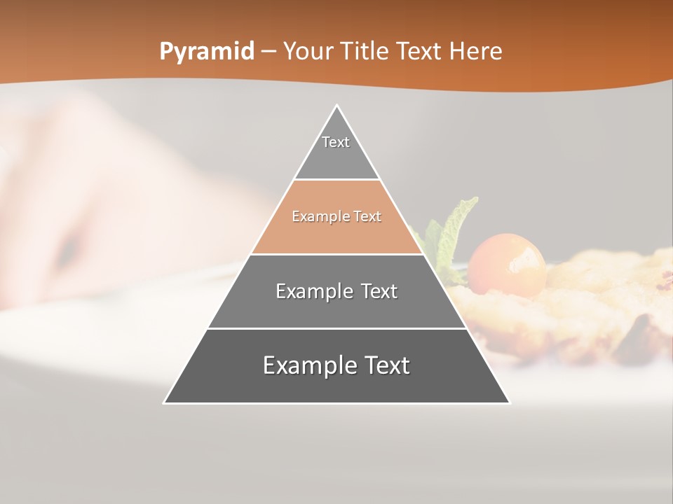 A Plate Of Food On A Table With A Woman In The Background PowerPoint Template