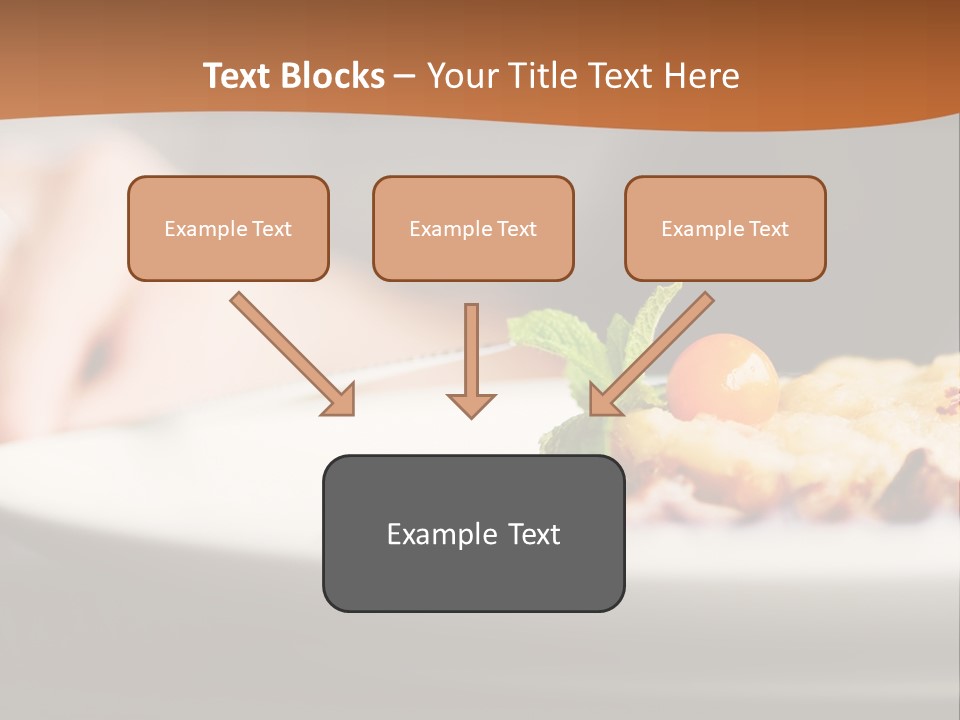 A Plate Of Food On A Table With A Woman In The Background PowerPoint Template