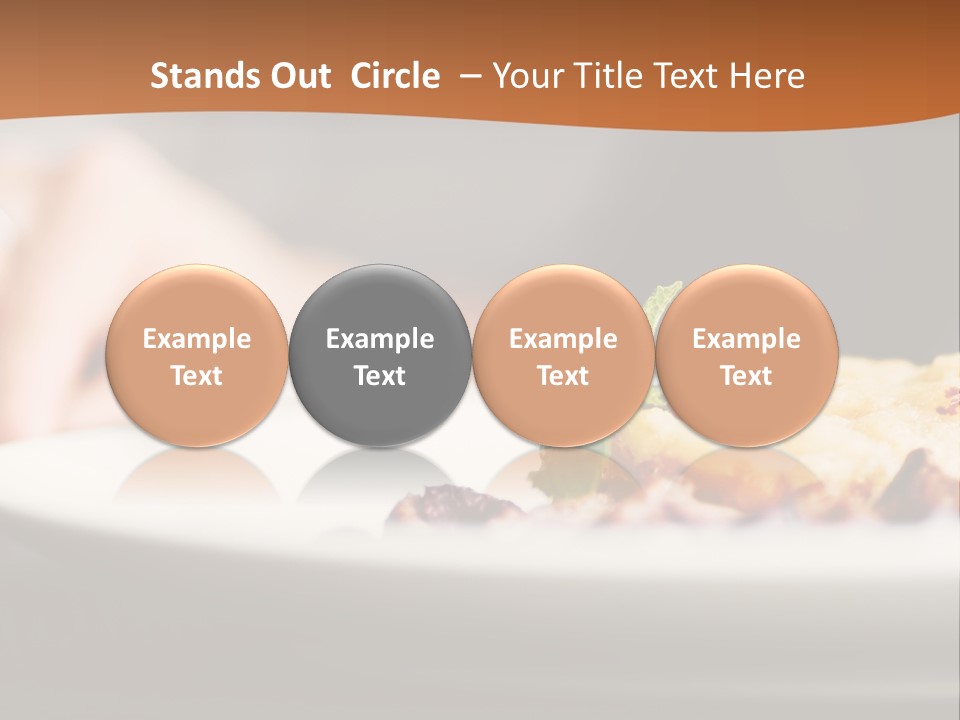 A Plate Of Food On A Table With A Woman In The Background PowerPoint Template