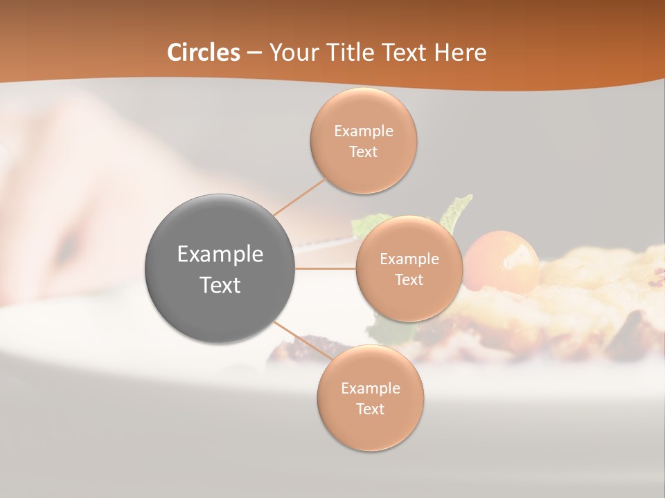 A Plate Of Food On A Table With A Woman In The Background PowerPoint Template