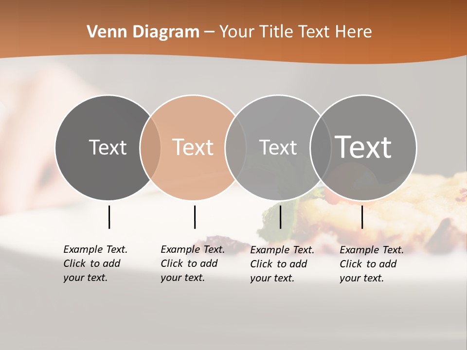 A Plate Of Food On A Table With A Woman In The Background PowerPoint Template