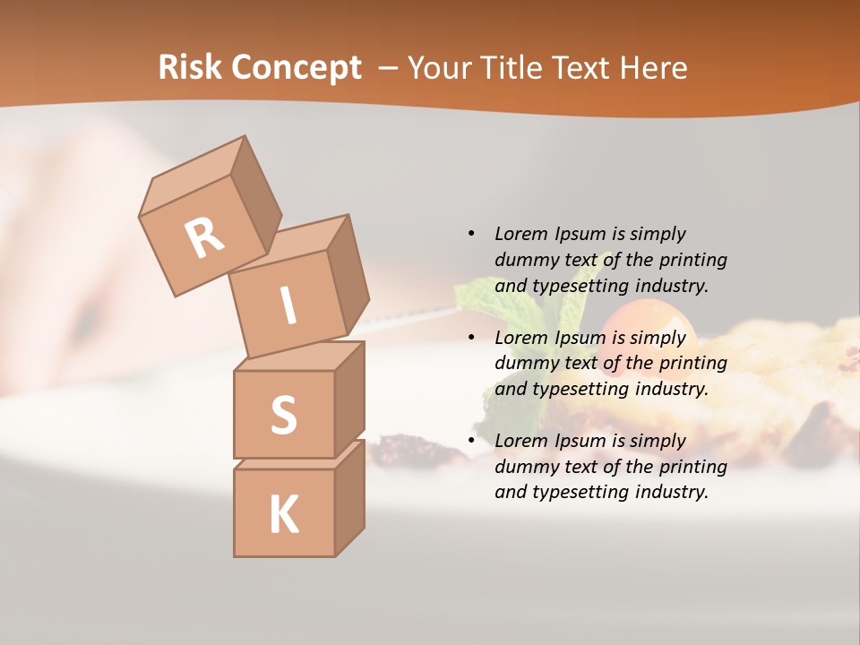 A Plate Of Food On A Table With A Woman In The Background PowerPoint Template