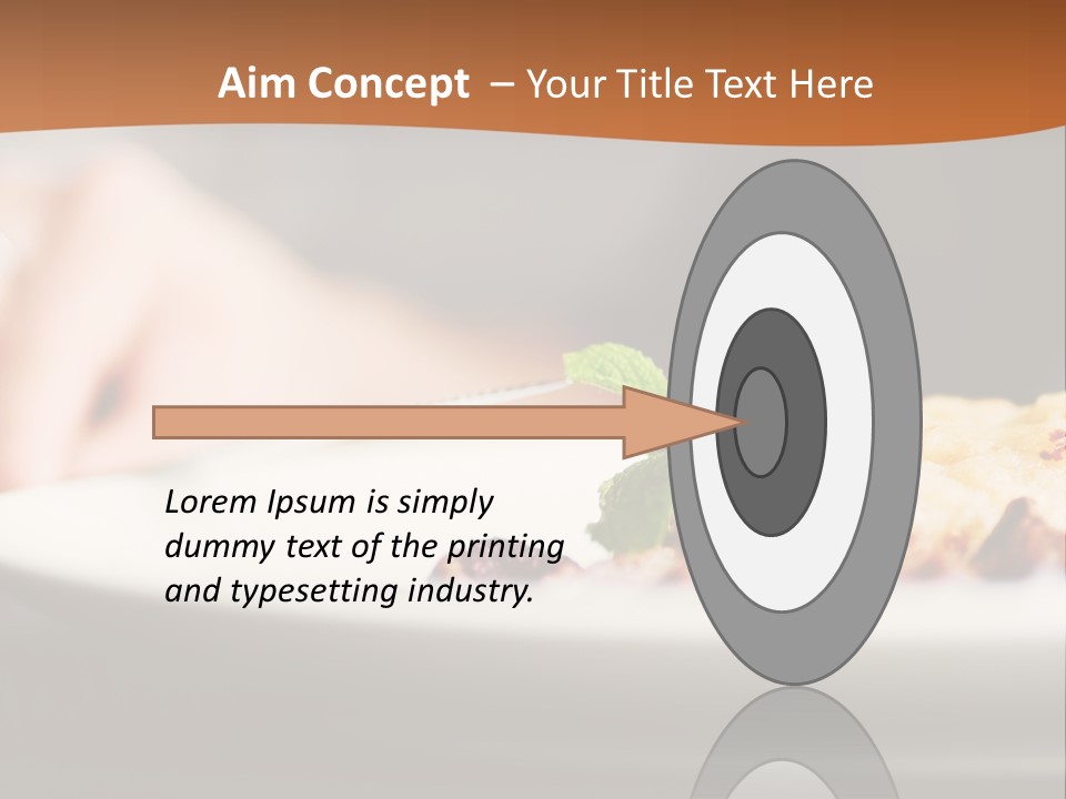 A Plate Of Food On A Table With A Woman In The Background PowerPoint Template