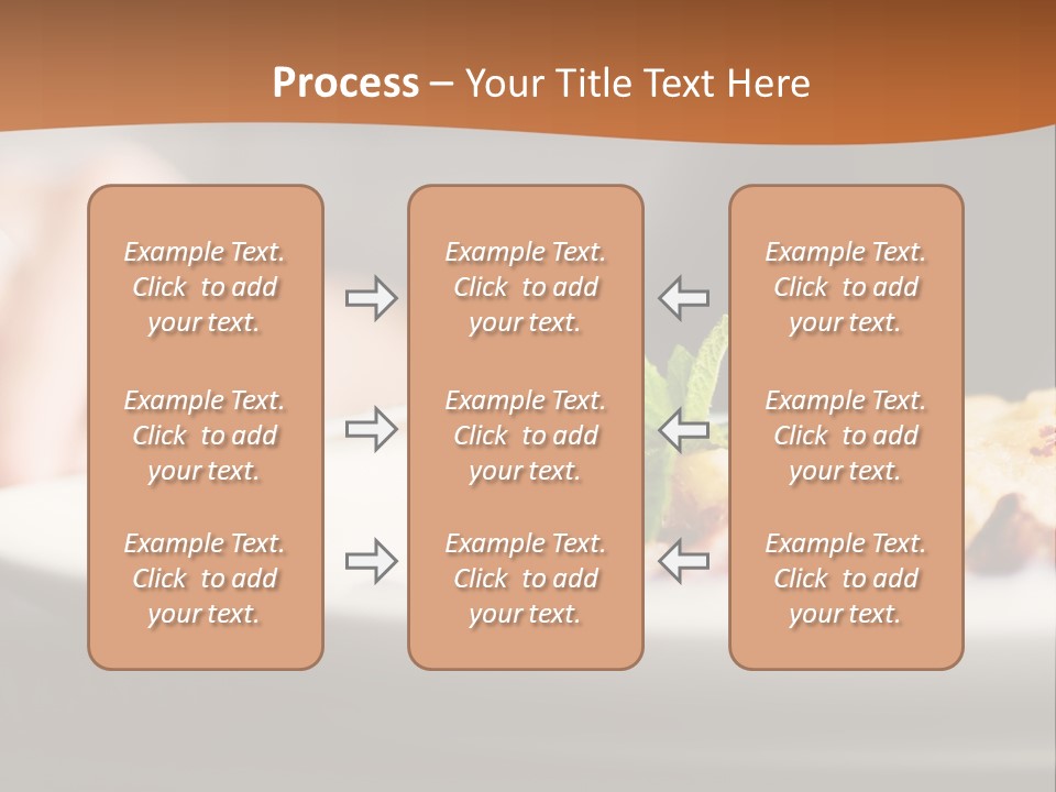 A Plate Of Food On A Table With A Woman In The Background PowerPoint Template
