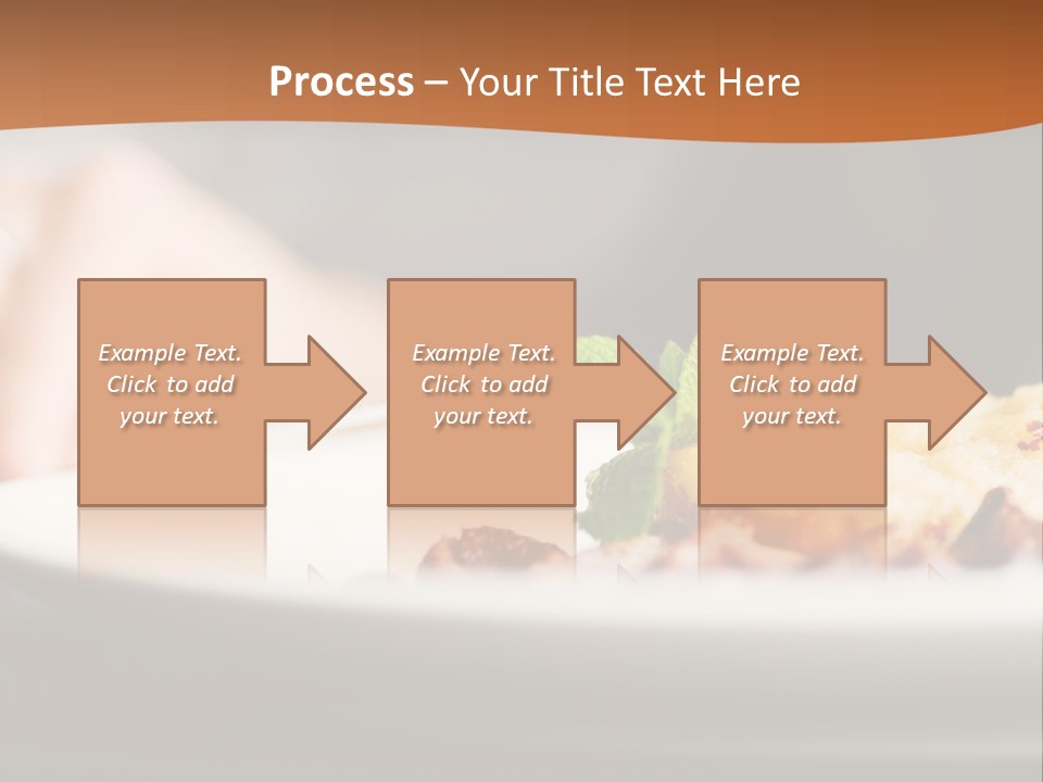 A Plate Of Food On A Table With A Woman In The Background PowerPoint Template