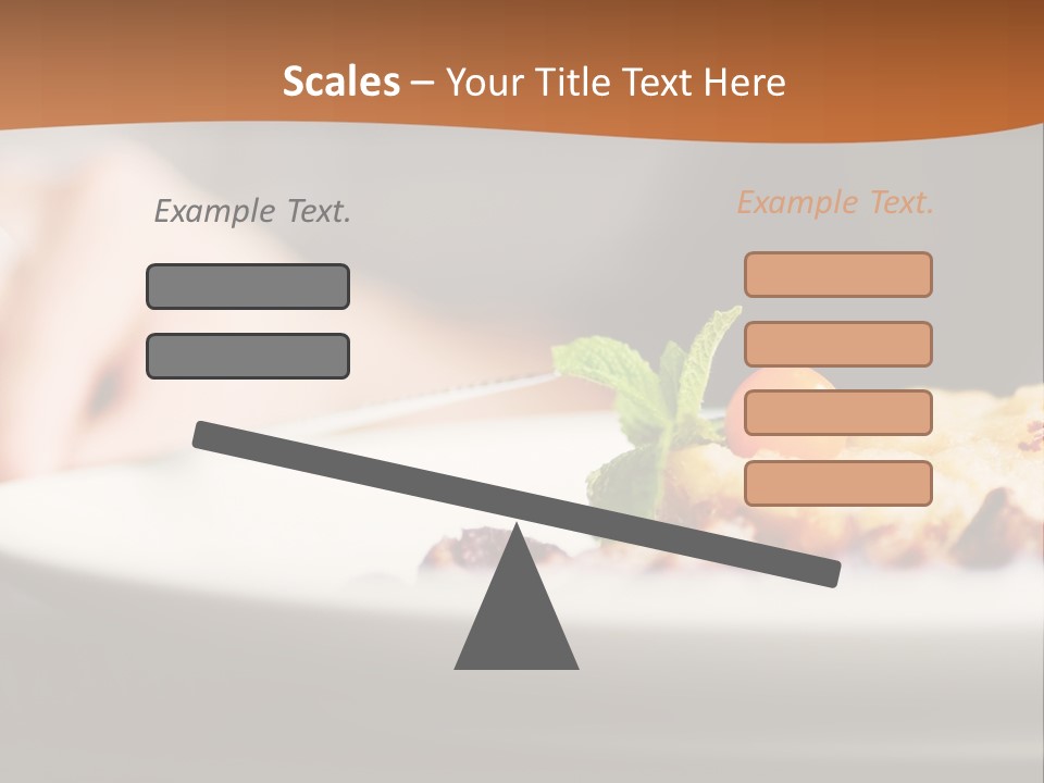 A Plate Of Food On A Table With A Woman In The Background PowerPoint Template