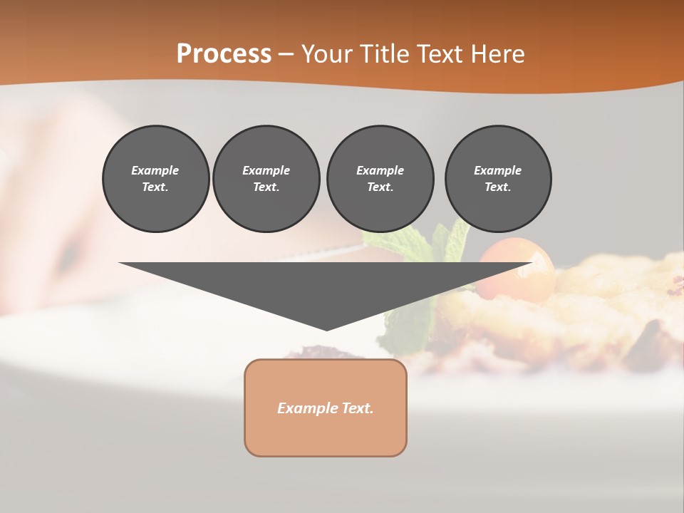 A Plate Of Food On A Table With A Woman In The Background PowerPoint Template