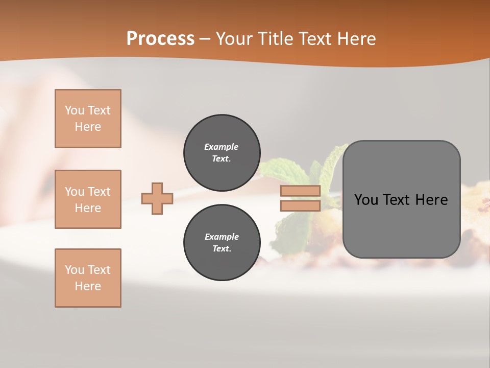 A Plate Of Food On A Table With A Woman In The Background PowerPoint Template