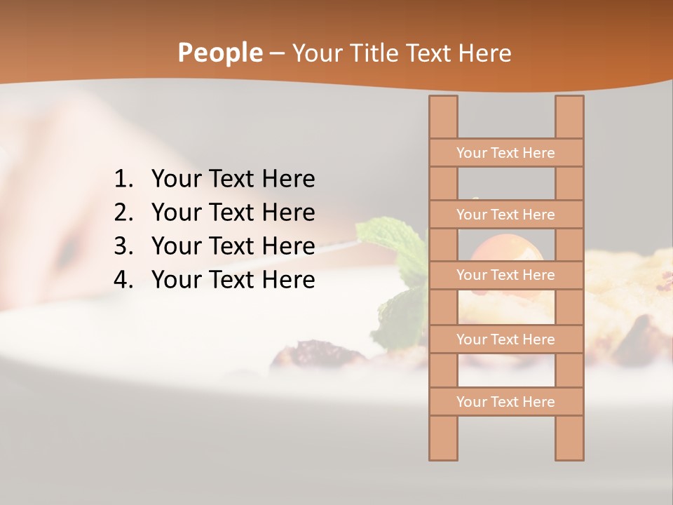 A Plate Of Food On A Table With A Woman In The Background PowerPoint Template