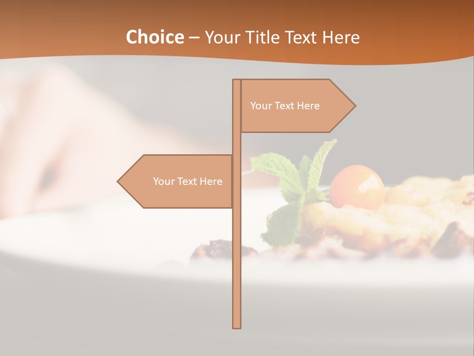 A Plate Of Food On A Table With A Woman In The Background PowerPoint Template