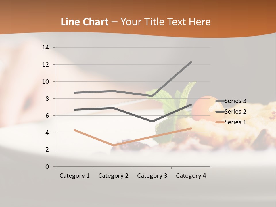 A Plate Of Food On A Table With A Woman In The Background PowerPoint Template
