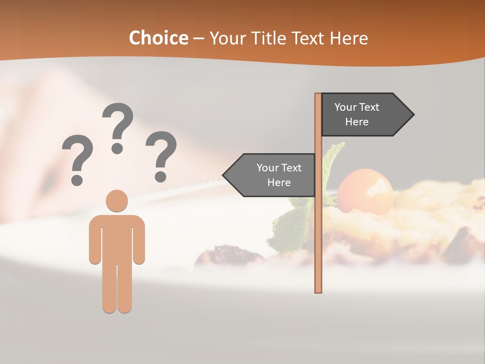 A Plate Of Food On A Table With A Woman In The Background PowerPoint Template