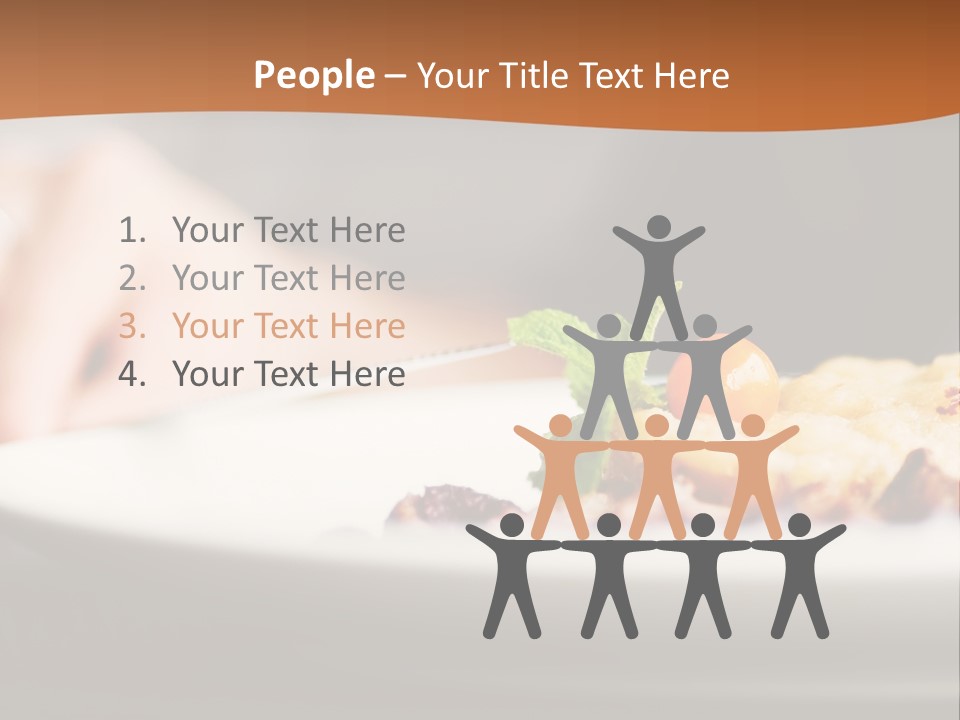 A Plate Of Food On A Table With A Woman In The Background PowerPoint Template