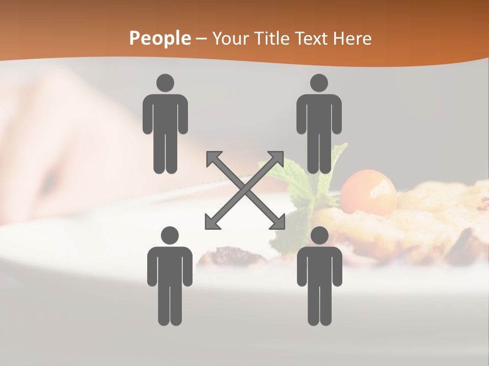 A Plate Of Food On A Table With A Woman In The Background PowerPoint Template