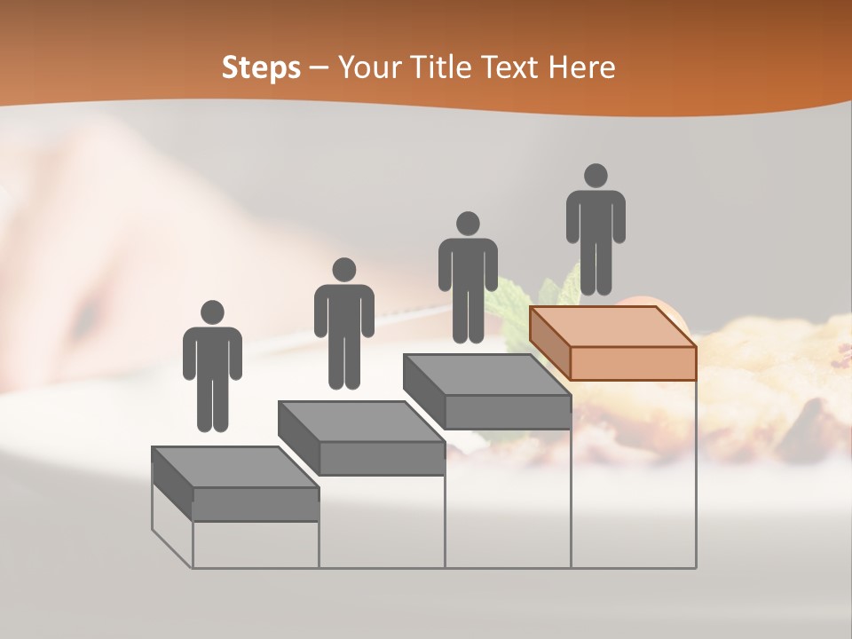 A Plate Of Food On A Table With A Woman In The Background PowerPoint Template