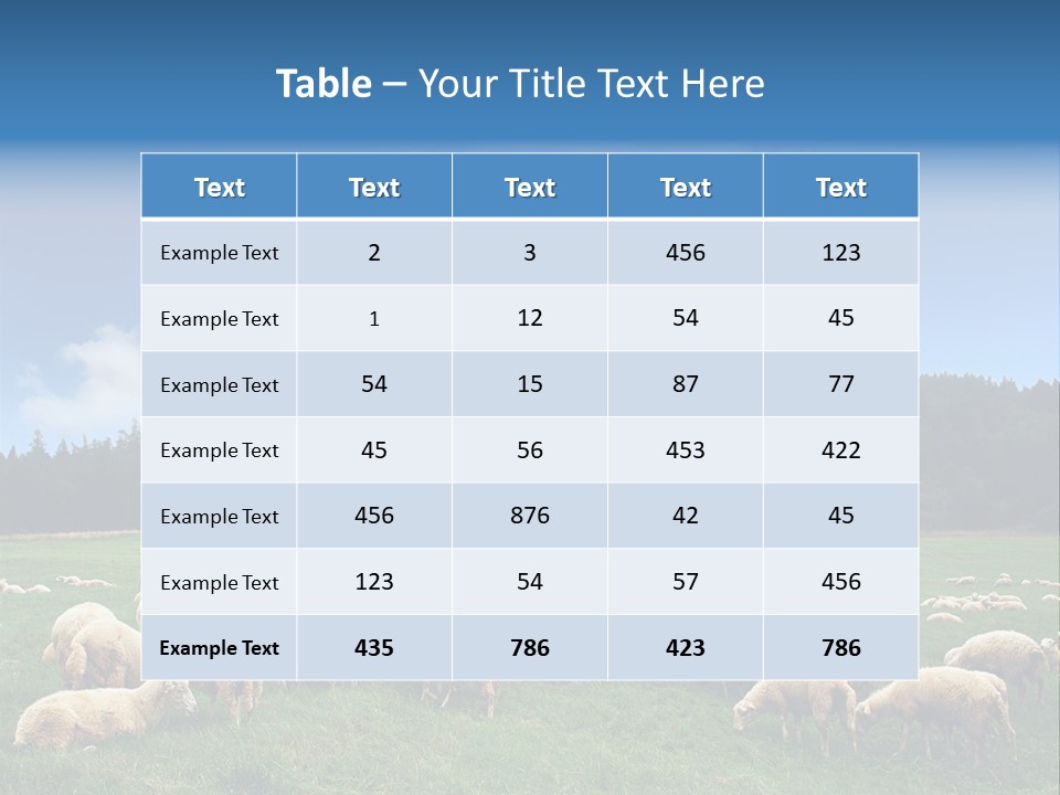 A Herd Of Sheep Grazing On A Lush Green Field PowerPoint Template