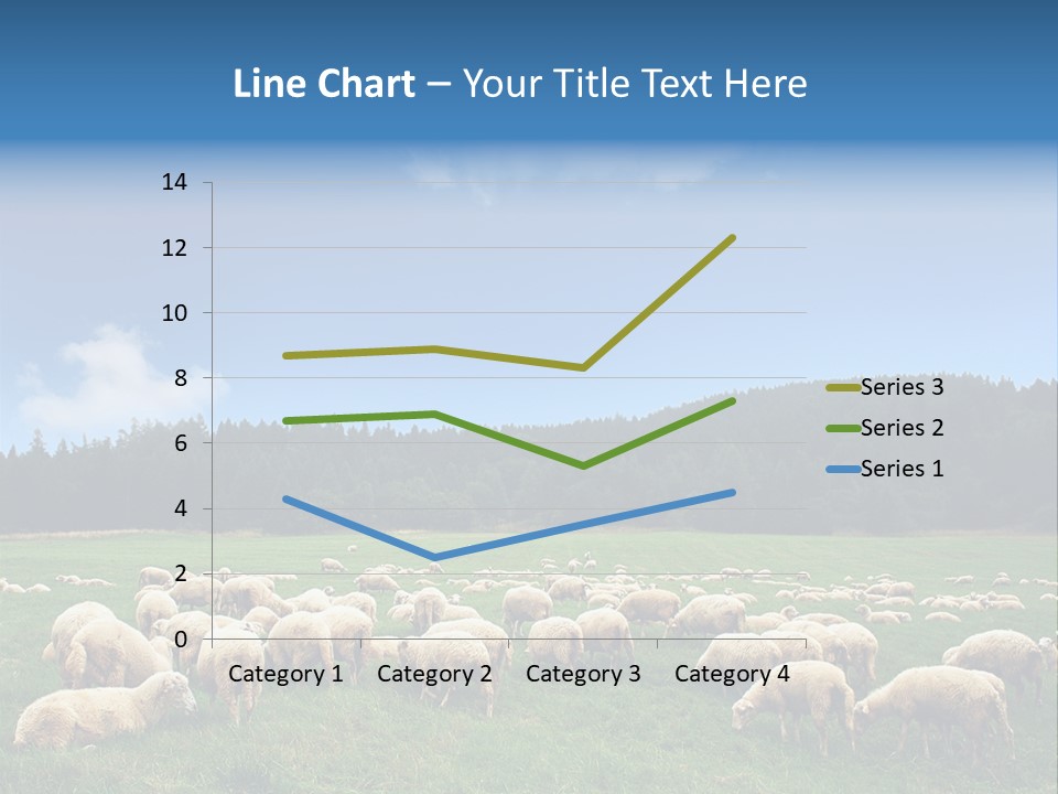 A Herd Of Sheep Grazing On A Lush Green Field PowerPoint Template