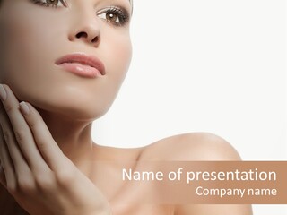 Female Person Beautiful PowerPoint Template